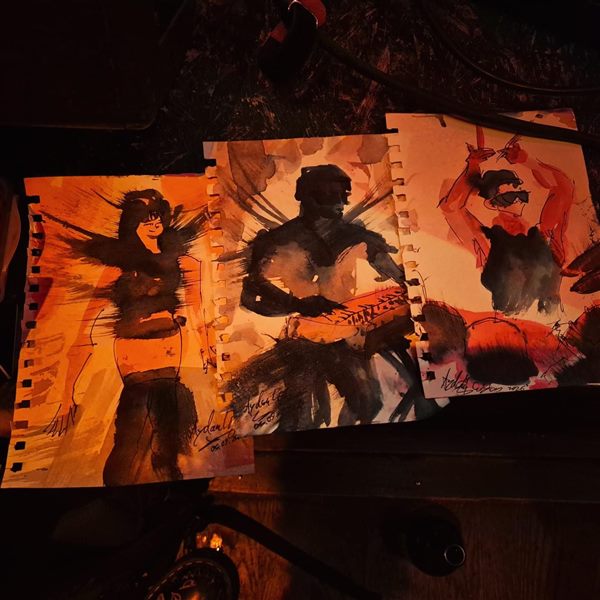 Three concert sketches in orange light
