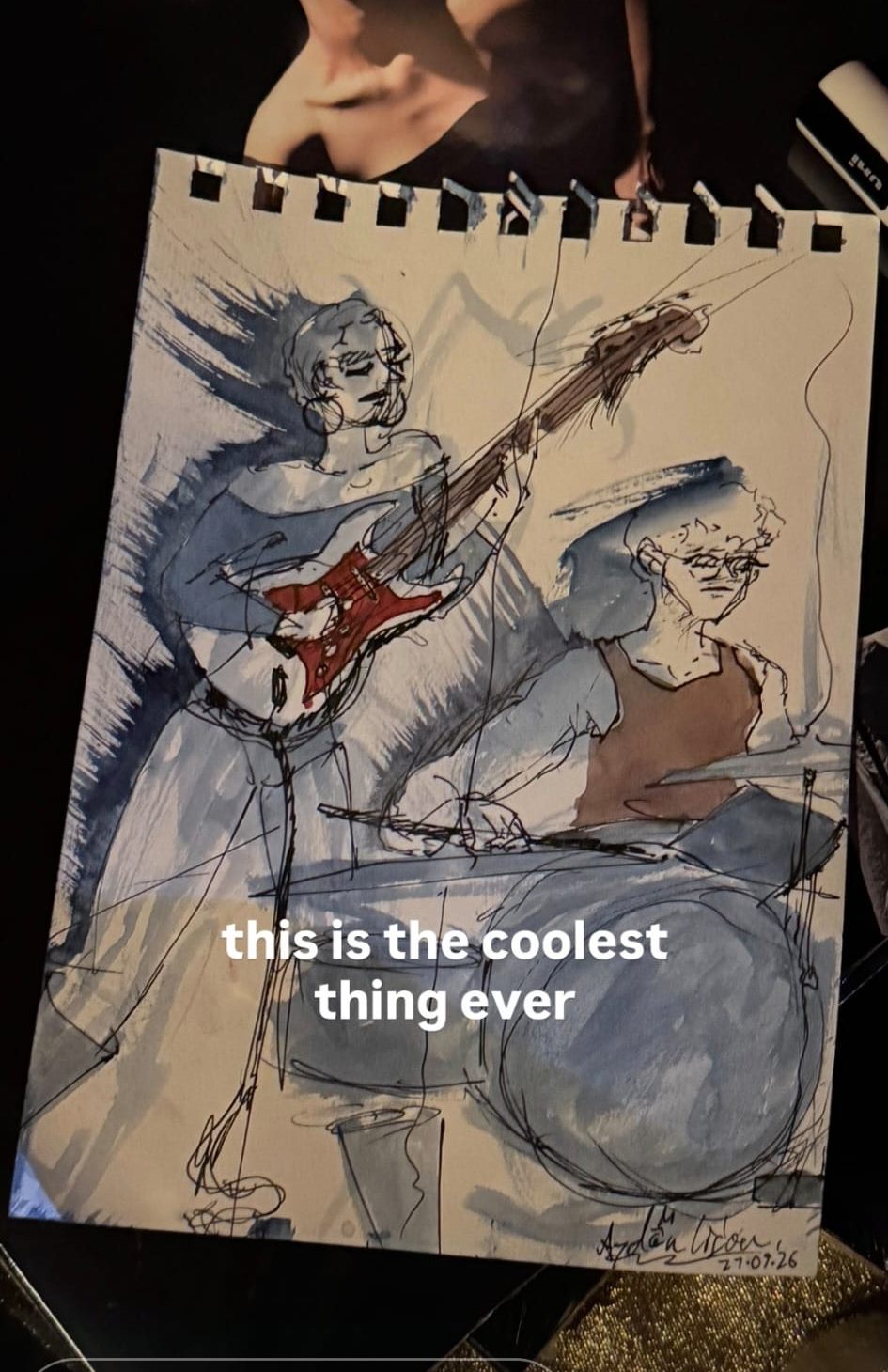 The live sketch, shared by CEVIL on Instagram: “this is the coolest thing ever”