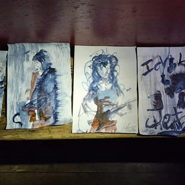 Four blue concert sketches